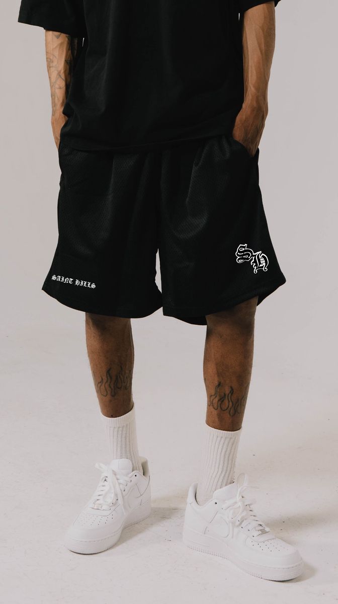 SH Mesh Shorts Black/White