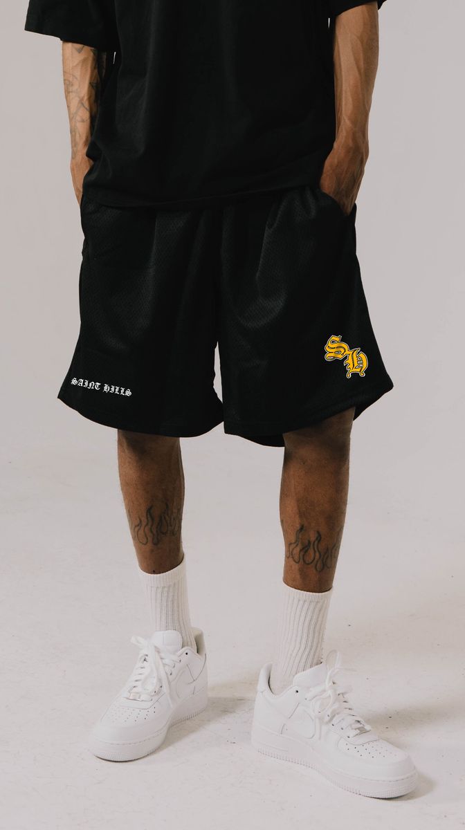 SH Mesh Shorts Black/Yellow