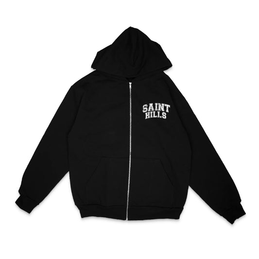 Varsity Zip-Up Black