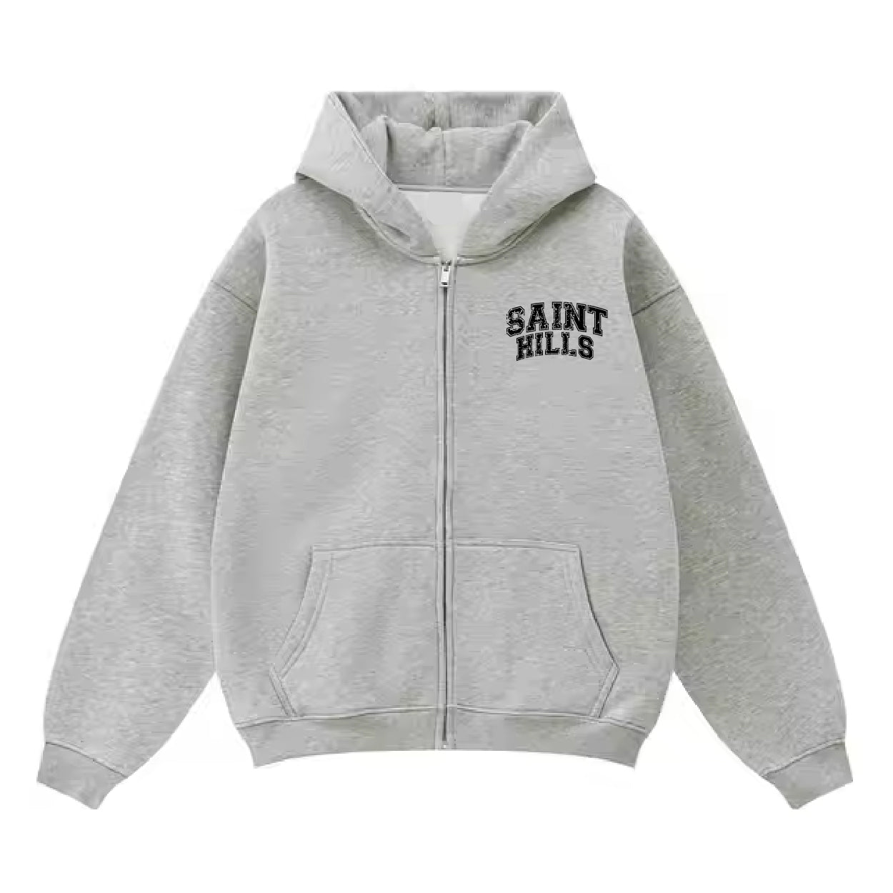Varsity Zip-Up Ash Grey