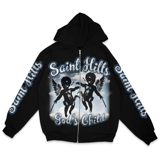 Gods Child Zip-Up Black