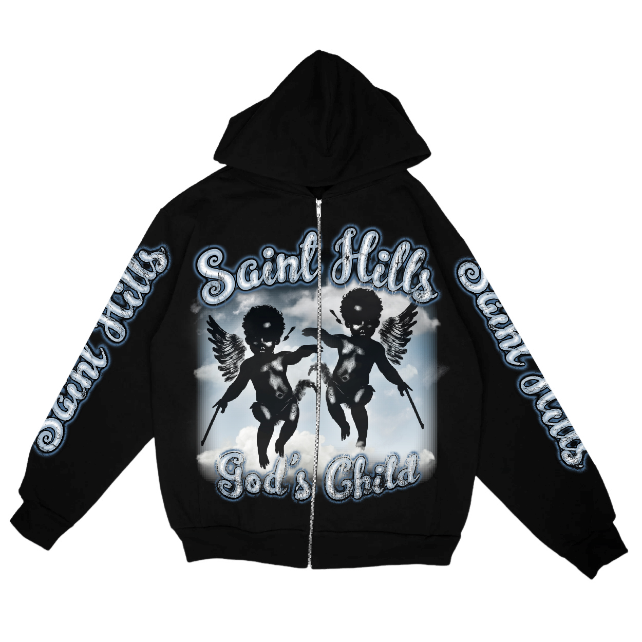 Gods Child Zip-Up Black