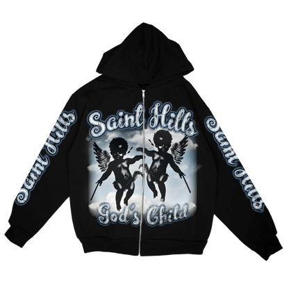 Gods Child Zip-Up Black