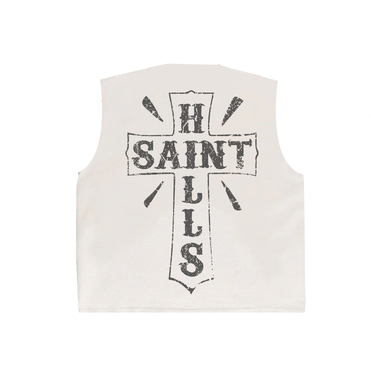 Savior Cut-sleeve Tee  White