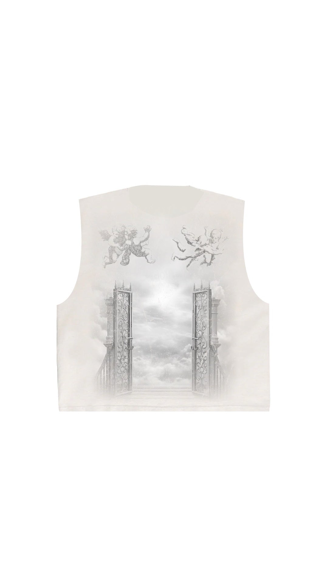 Heaven Gates Cut Sleeve - White