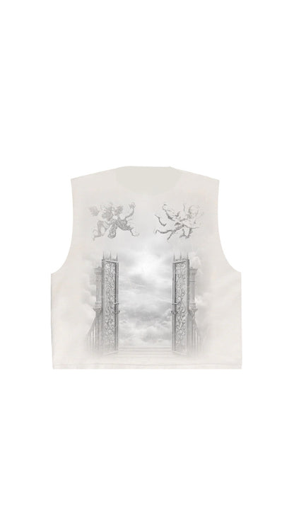 Heaven Gates Cut Sleeve - White