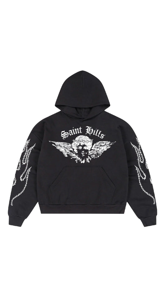 Saint Angel Hoodie - Black