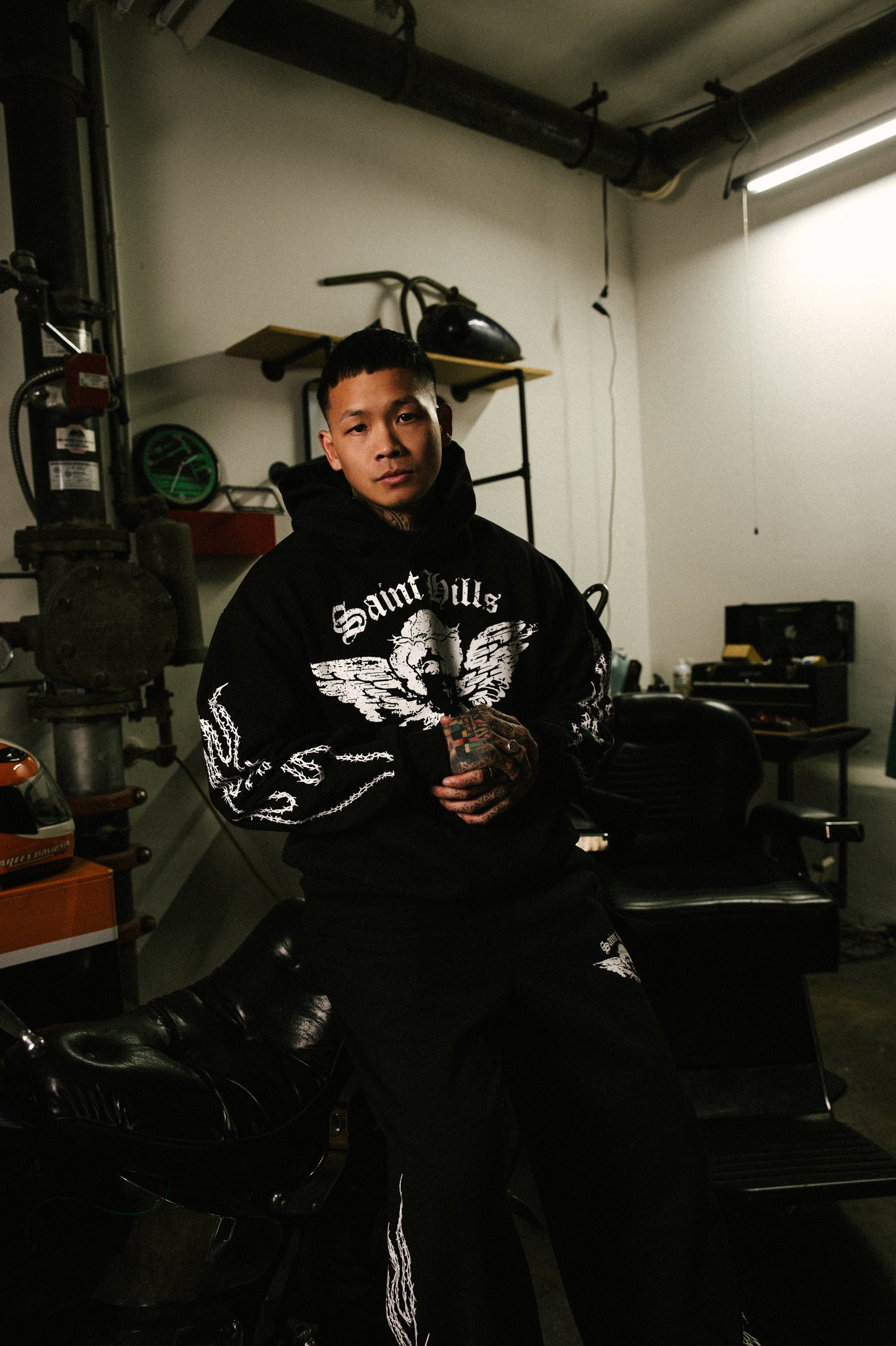 Saint Angel Hoodie - Black