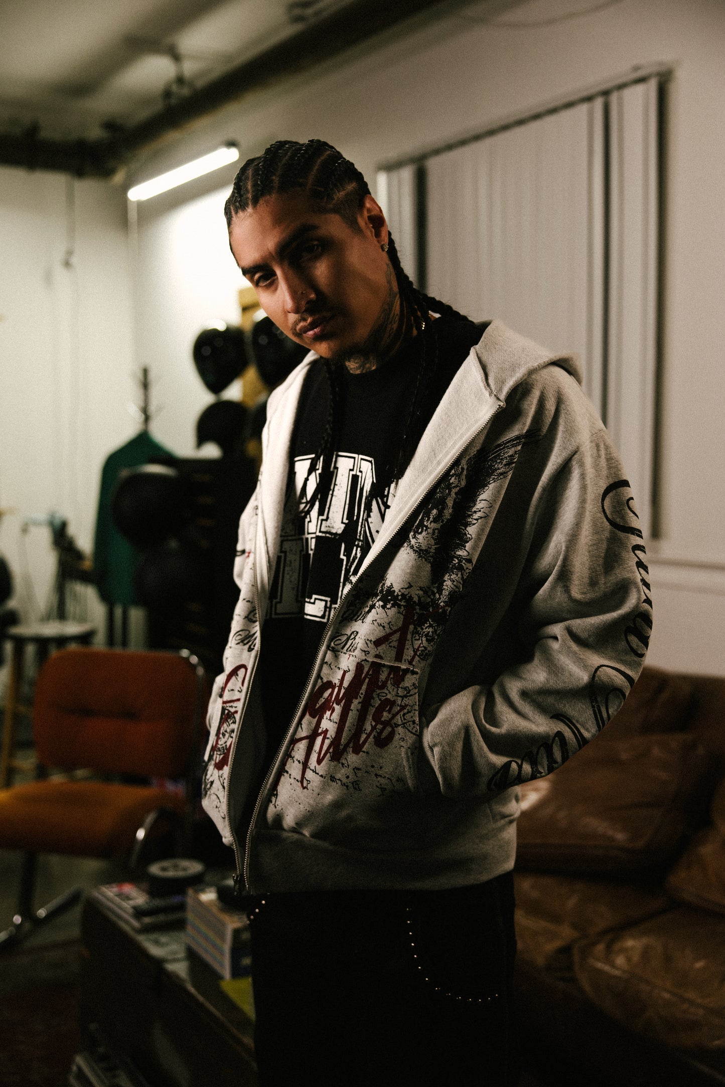 Galleria Zip-Up Ash Grey