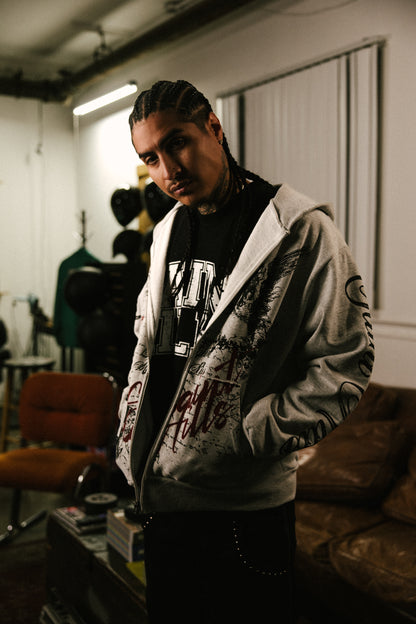 Galleria Zip-Up Ash Grey