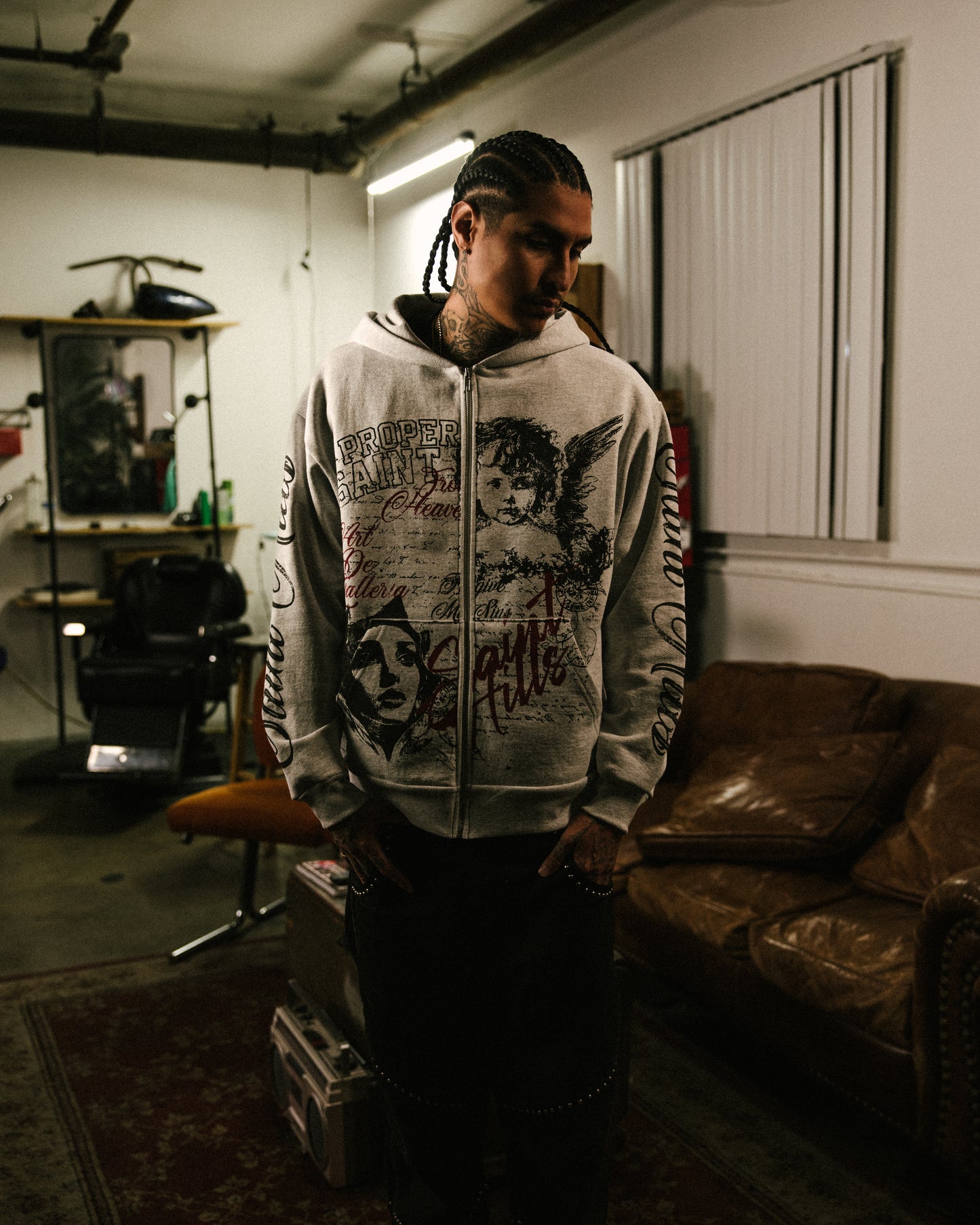 Galleria Zip-Up Ash Grey